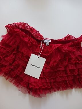 NWT Jaded London Red Rhea Bloomers Short Size 6